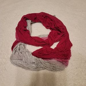 Pink and white ombre infinity scarf wrap